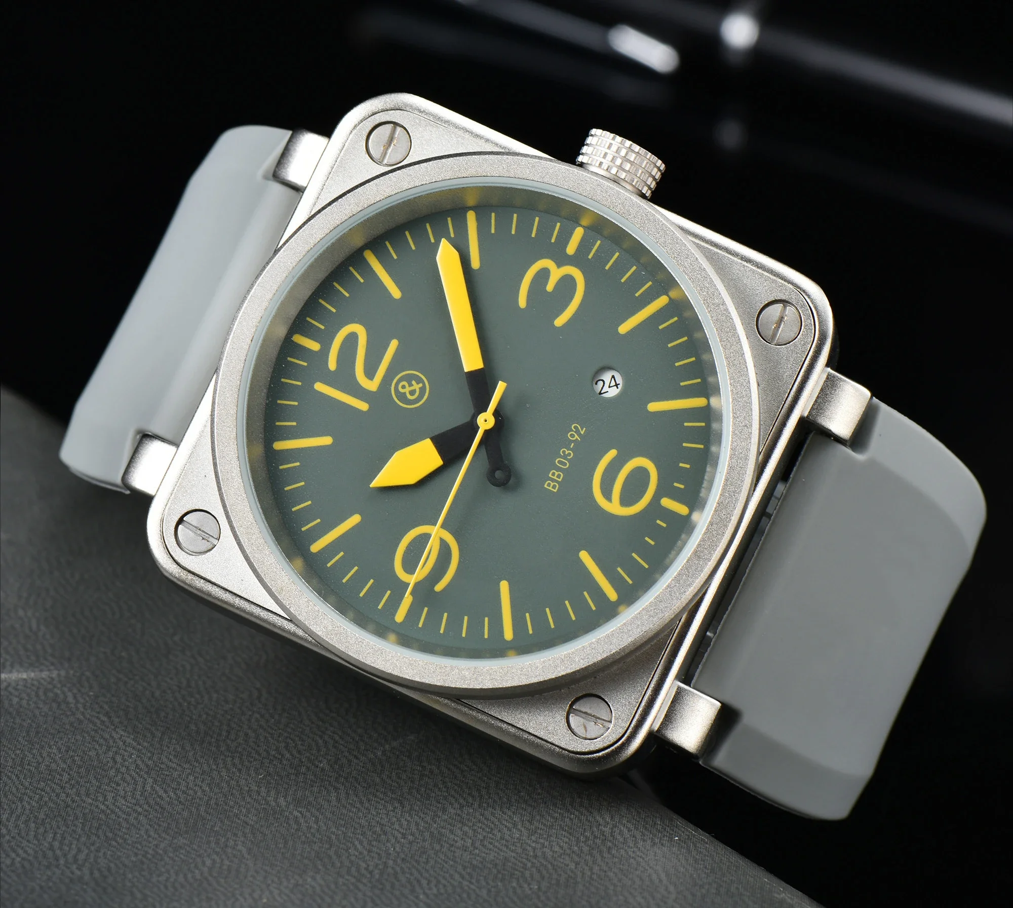 Оригинальные мужские часы черные резиновые механические Автоматические