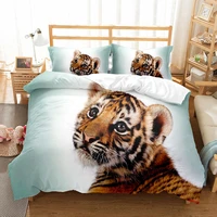 bedding set duvet cover adult kids home textiles cute tiger animal design king twin size bedspread 3d digital printing