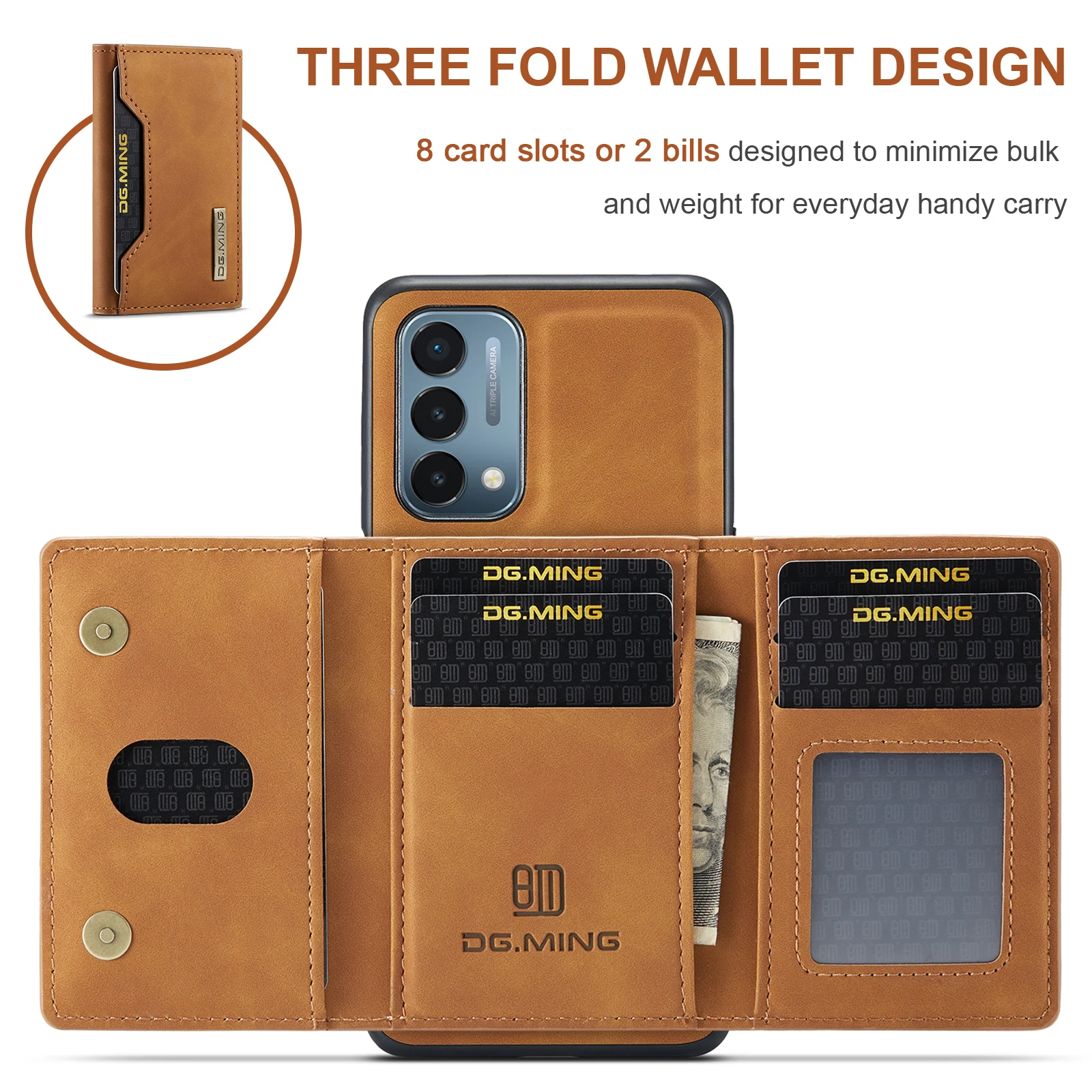 Nord N200 Card Bag Phone Case for OnePlus Ace 9RT Nord 2 in 1 Detachable Wallet Back Cover for OnePlus 10 Pro Stand Case Leather