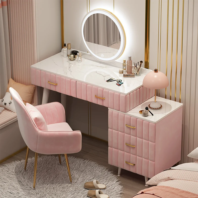 

Современные роскошные столы для туалетного столика, зеркальные светильники, скандинавские столы для туалетного столика, шкафы для хранения туалетного столика, мебель для спален WZ50VT