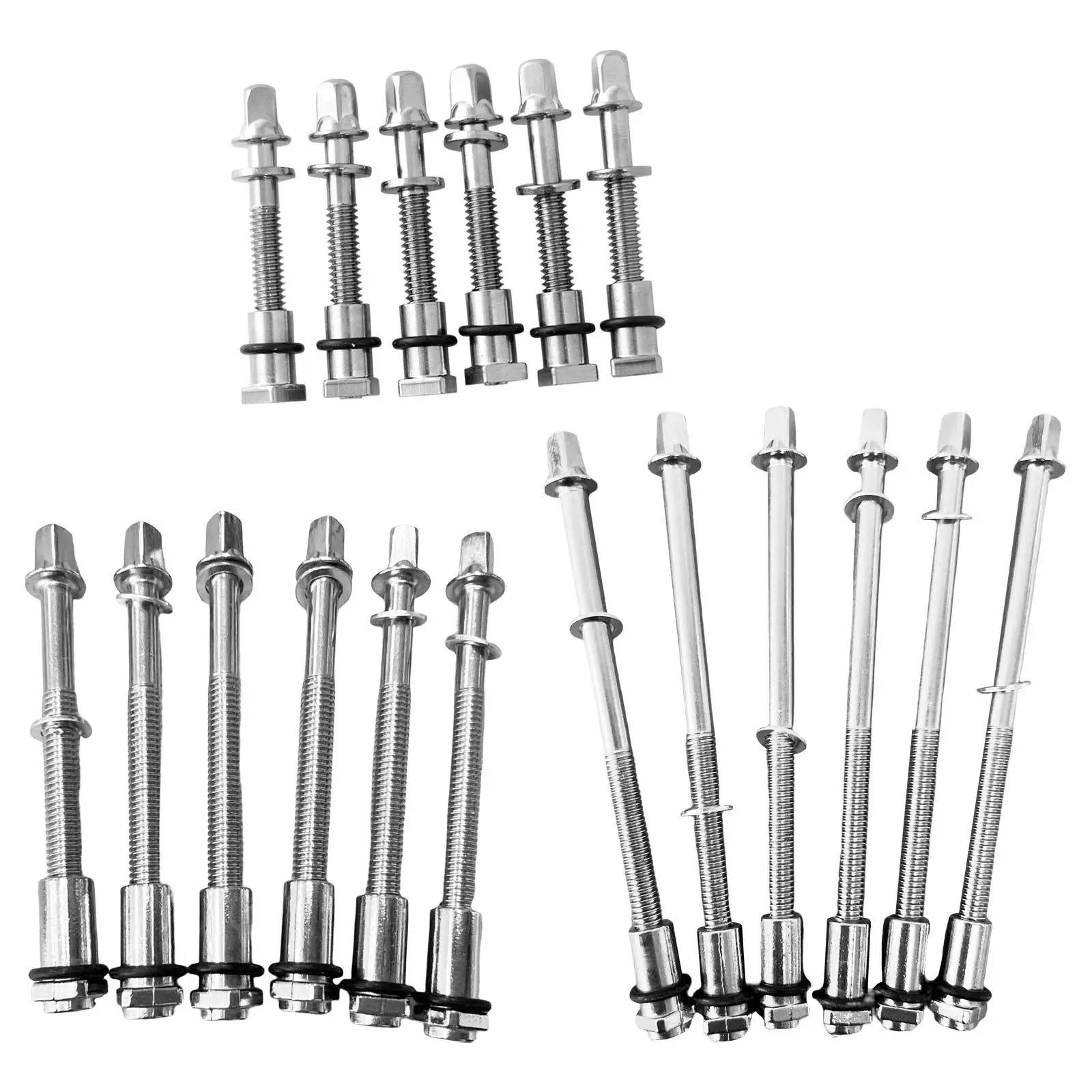 

6 Pieces Drum Tension Rods with Washer for Snare Drum Parts Replacement
