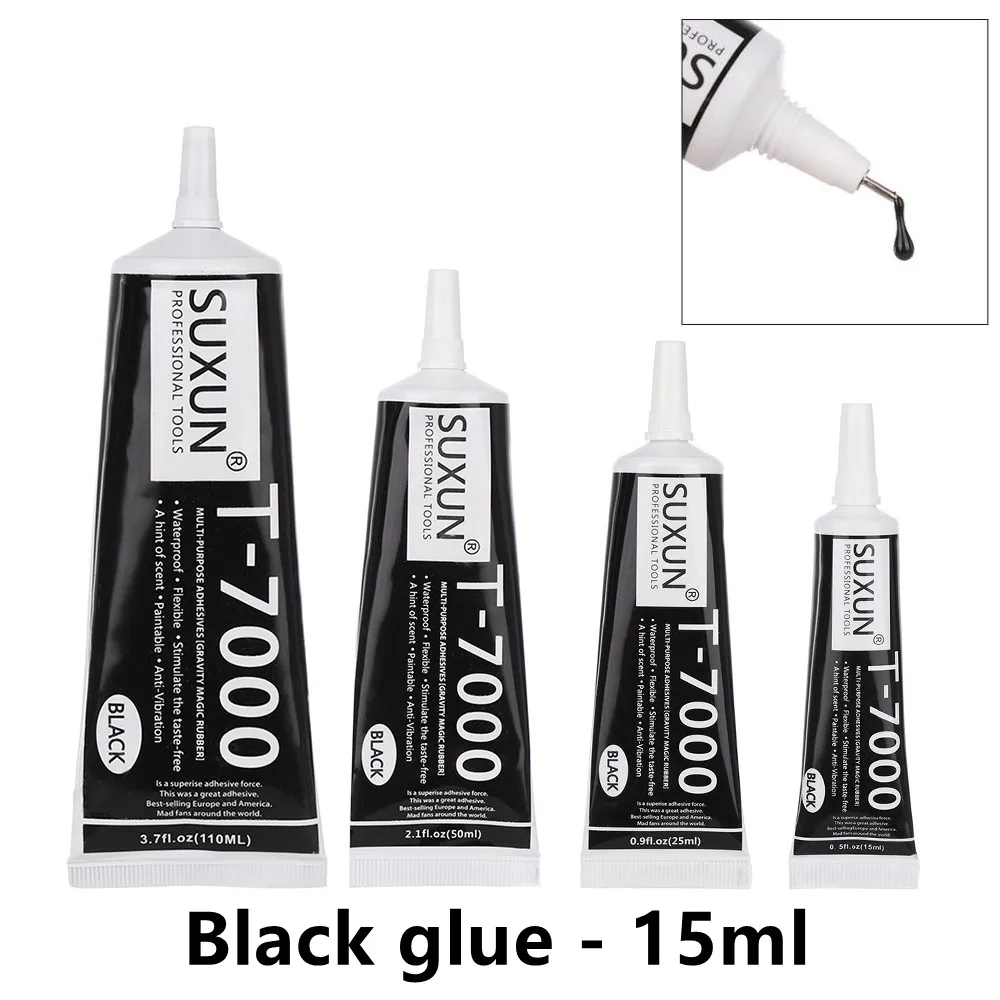 T7000 15ml 25/50/110 Multifunctional Glue DIY Mobile Phone Screen Frame Epoxy Sealant Super Black Liquid Glue T-7000 Nail Polish