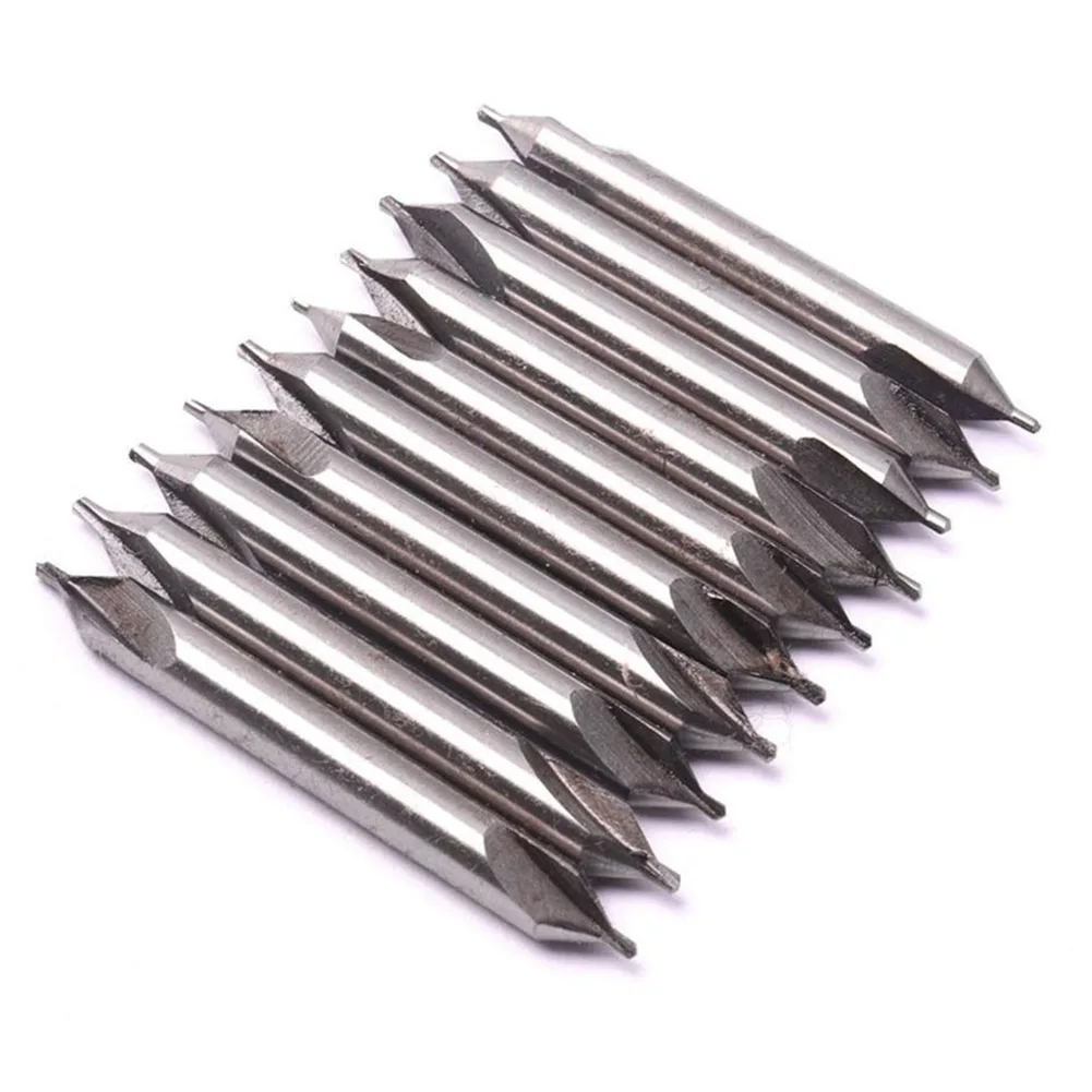 

10pcs 60 Degree HSS Center Drill Bit Set 2.5mm Countersink Drill Bit TiN Coated Combined Center Drills For Metal