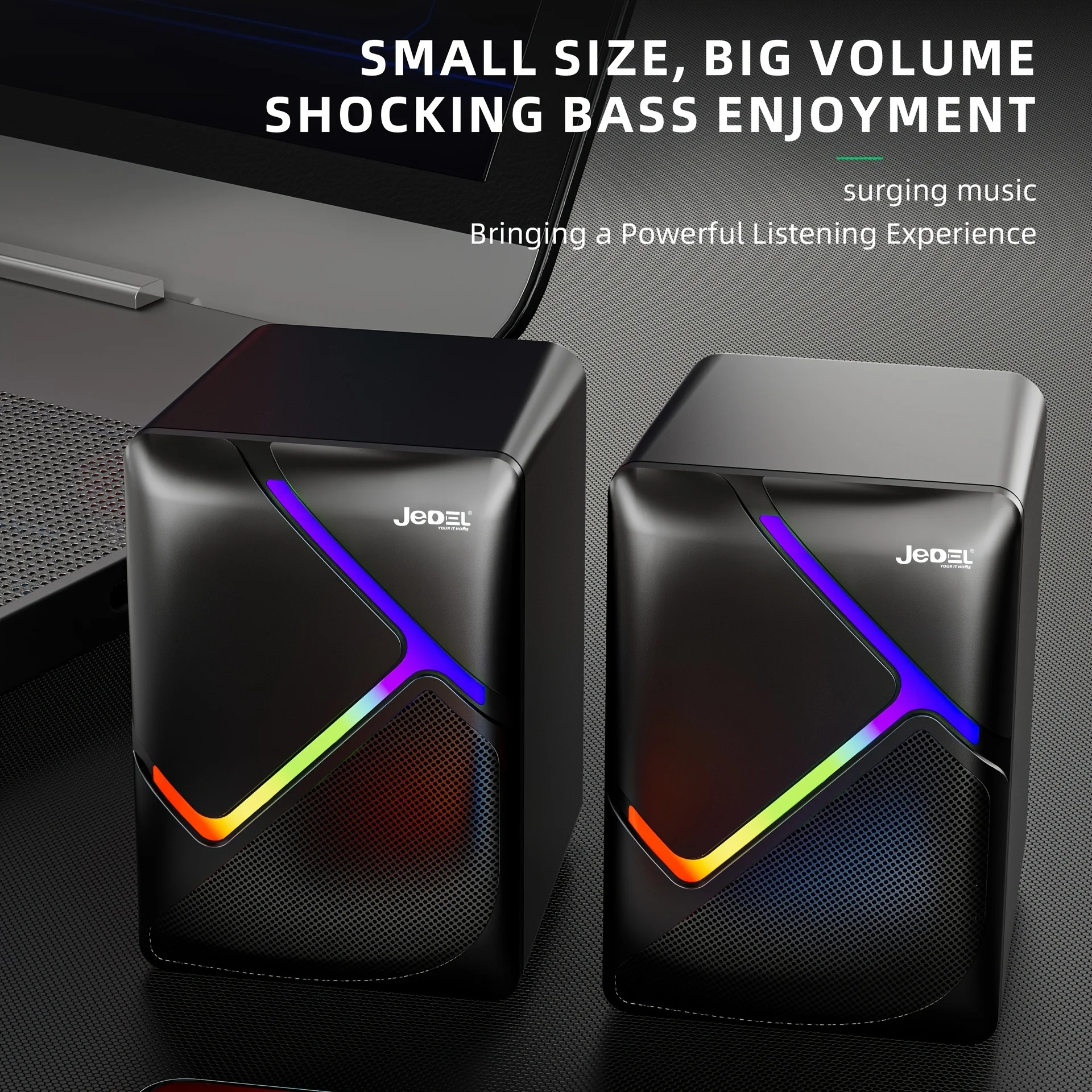 

Computer Speakers2.0 Channel PC Computer Stereo Speaker 3.5mm Cable USB Powered Multimedia For Desktop