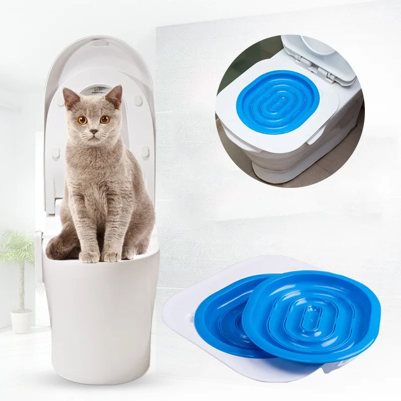 

Portable Cat Toilet Training Device Toilet for Teaching Cat Bedpans Cat Puppy Toilet Seat Pad Professional Trainer Indoor Clean
