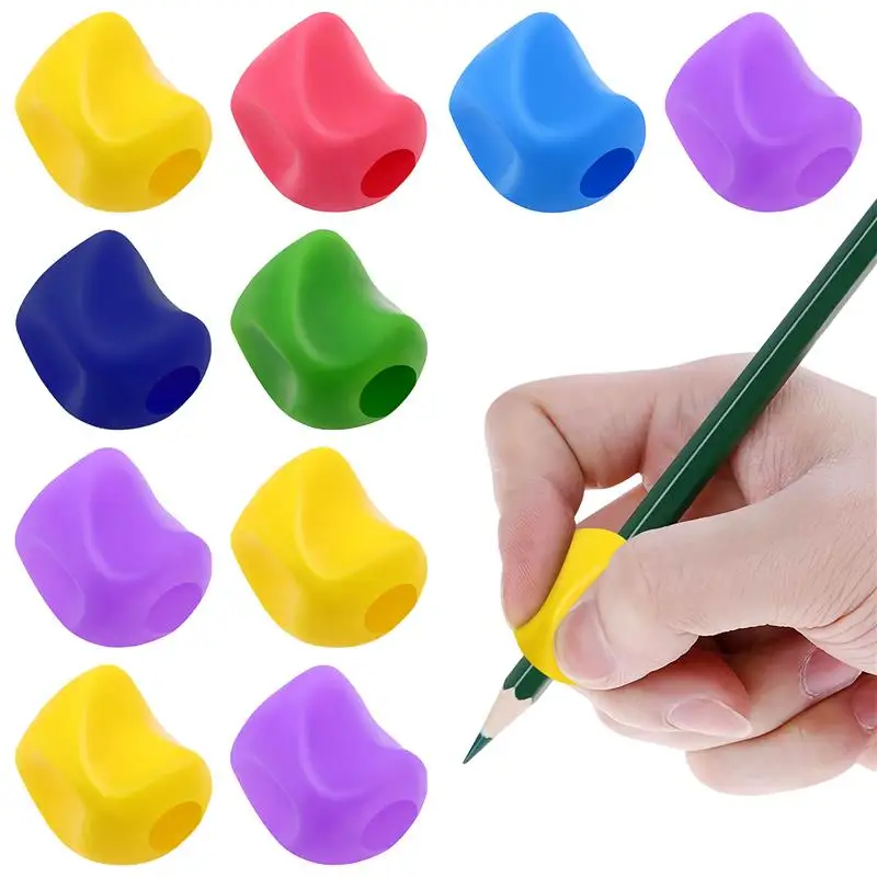 

10pcs Writing Aids Ergonomic Safe Durable Writing Helper Writing Grip for Children