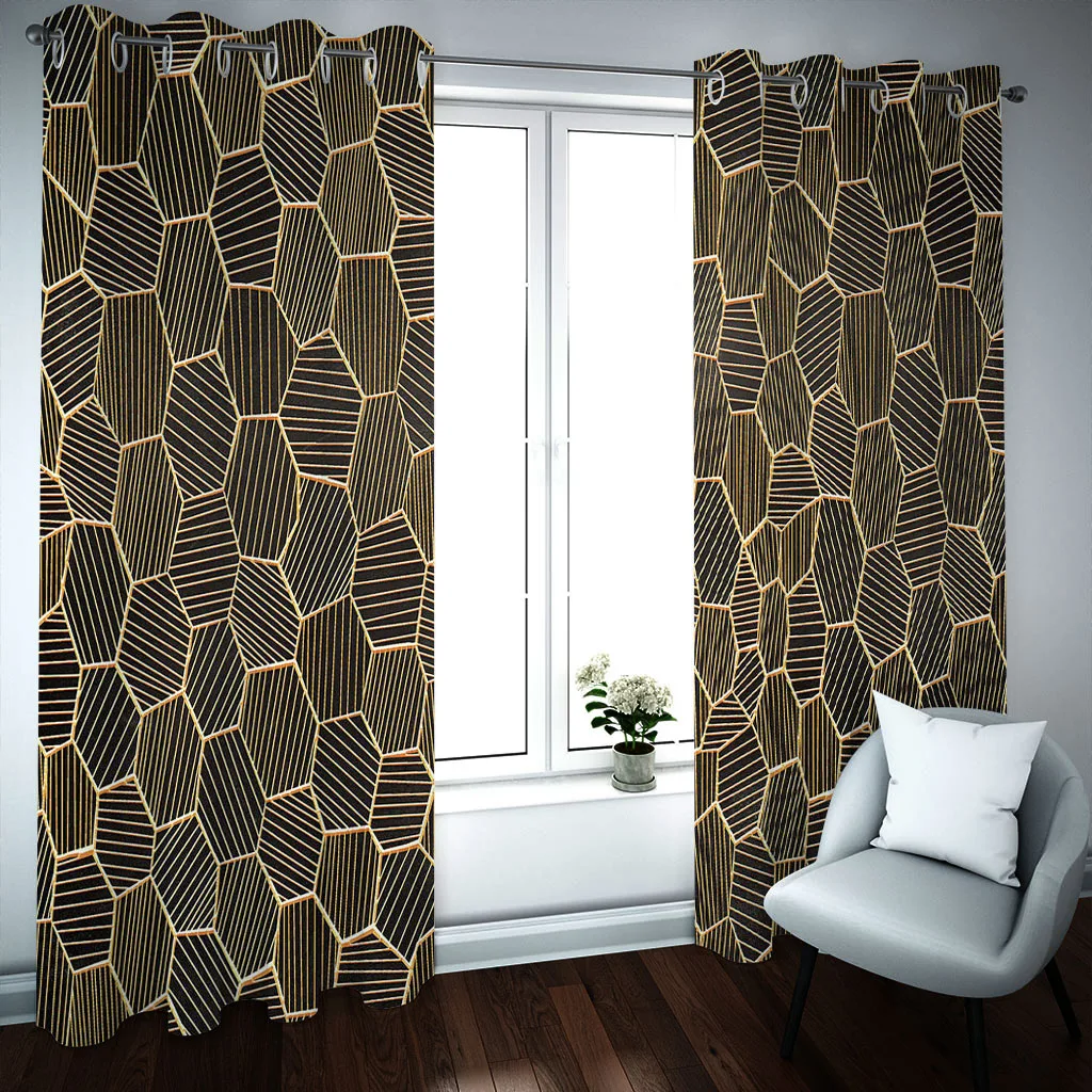 Customized Curtain For Children'S Room Scandinavian Geometric Background 3D Cheap Modern Printing Living Bedroom H