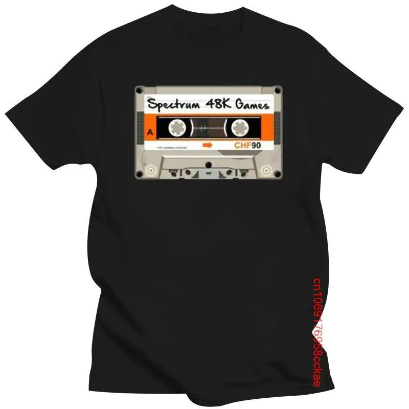 

Camiseta holgada de talla grande para niño, camisa Retro de juegos de Cassette pirata C90, Zx Spectrum 48K, novedad de 2022