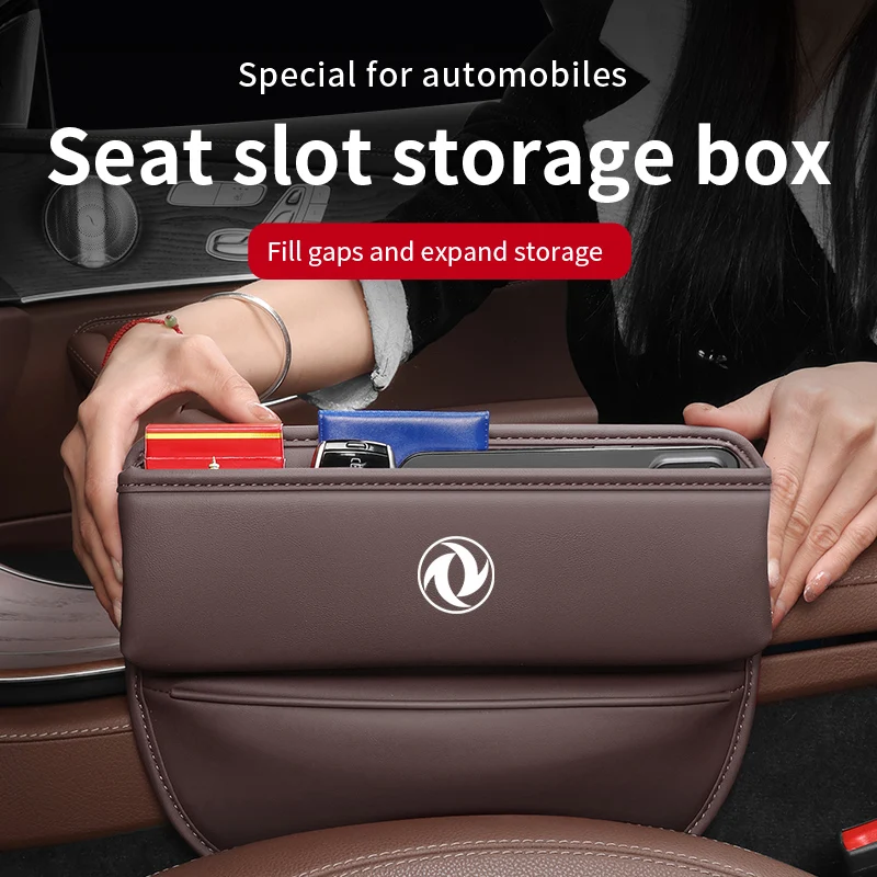 

Car Organizer Storage Box Seat Slit Gap Pocket Holder Leather For DongFeng DFSK DFM fengxing s50 ix5 a9 Auto Interior Accessorie