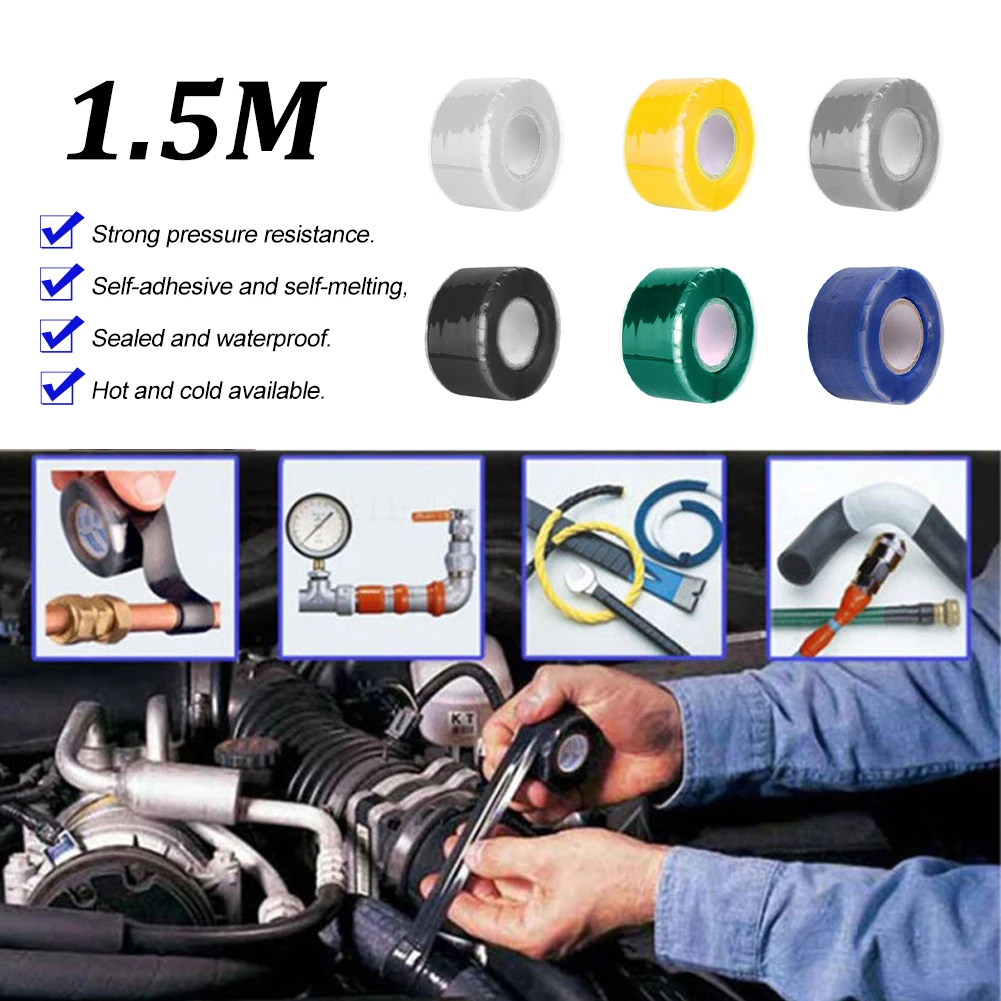 

Hardware Tools Super Strong Waterproof Tape Adhesives Sealers Strong Self-fluxing Silicone Tape Adhesive Insulating Duct Tapes