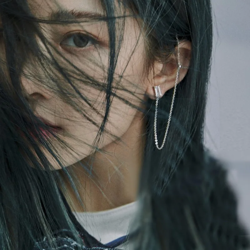 

Vogue Straight Line Long Chain Earrings for Women Exaggerated Geometric Design Long Stud Earrings Boucle Oreille Femme Jewelry