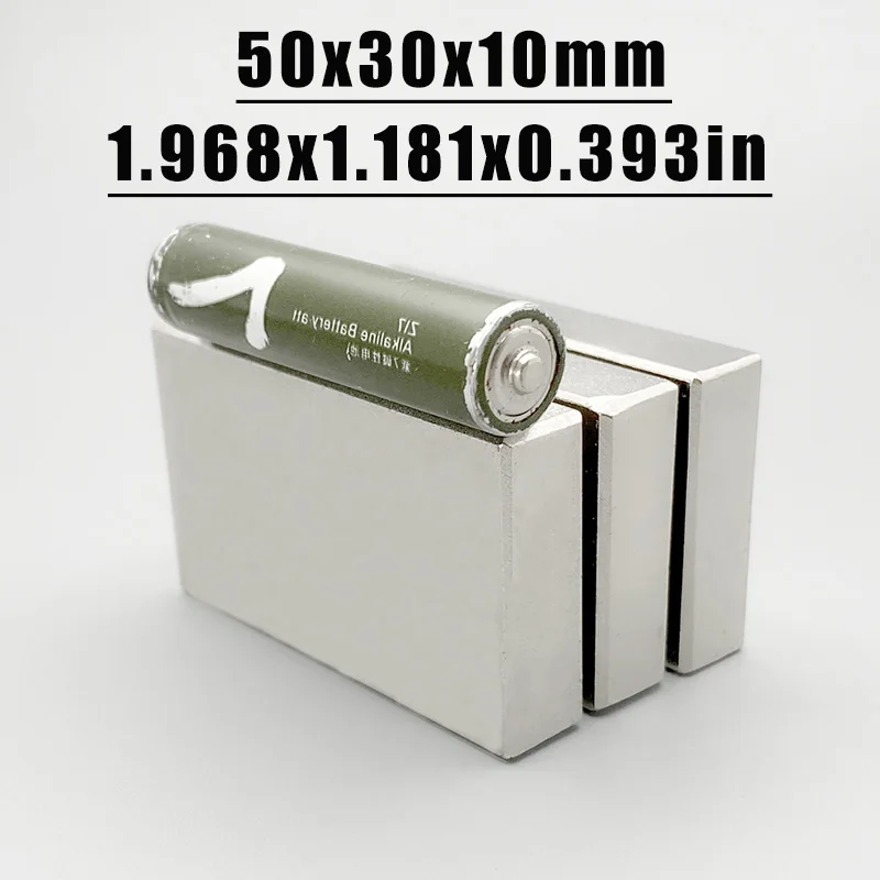 1/2/3 шт. 50x30x10 неодимовый магнит 50 мм x 30 10 N35 NdFeB Блок сверхмощный сильный постоянный
