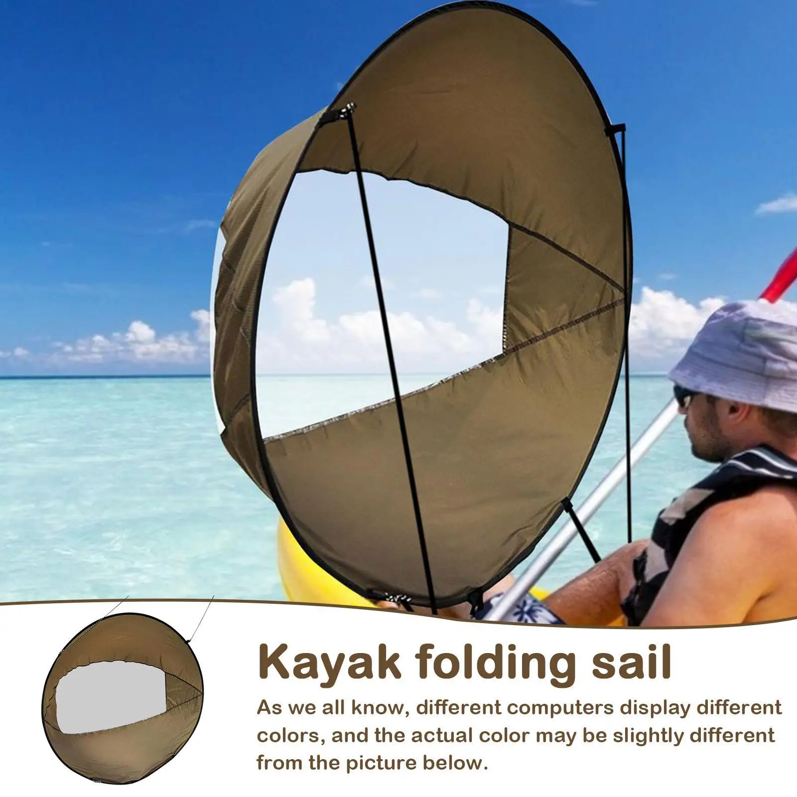 

46 Inch Downwind Wind Sail Kit Kayak Wind Sail Kayak Foldable Sail Paddle Board Accessories For Inflatable Boat Kayak Canoe