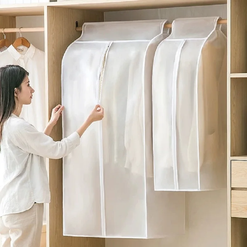 

Прозрачный пылезащитный чехол-органайзер для одежды и платьев