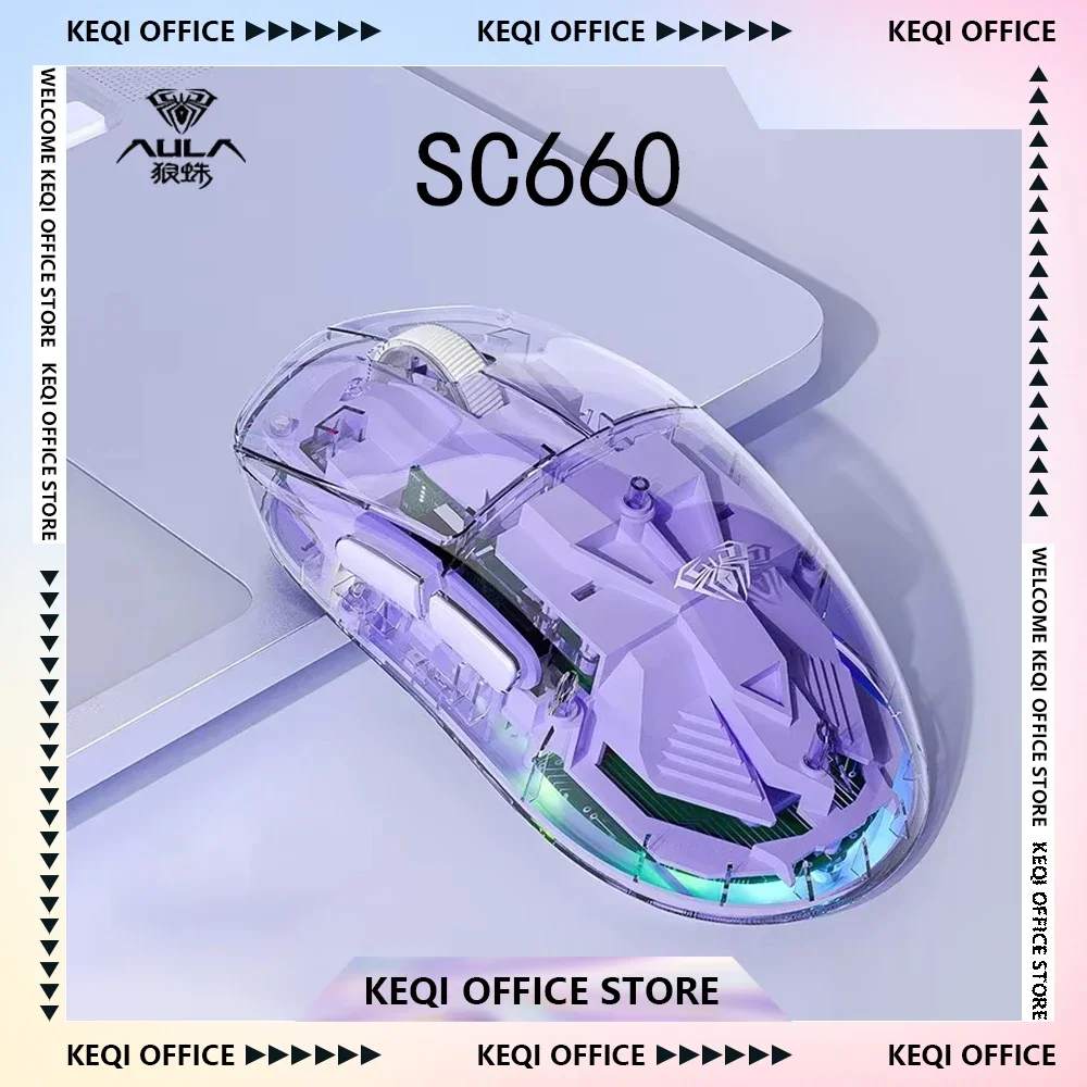 AULA SC660 Беспроводная мышь Bluetooth Игровые мыши 10000 точек на дюйм Оптический датчик