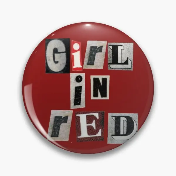 

Girl In Red Soft Button Pin Cartoon Collar Creative Gift Funny Metal Hat Fashion Decor Badge Women Brooch Clothes Cute