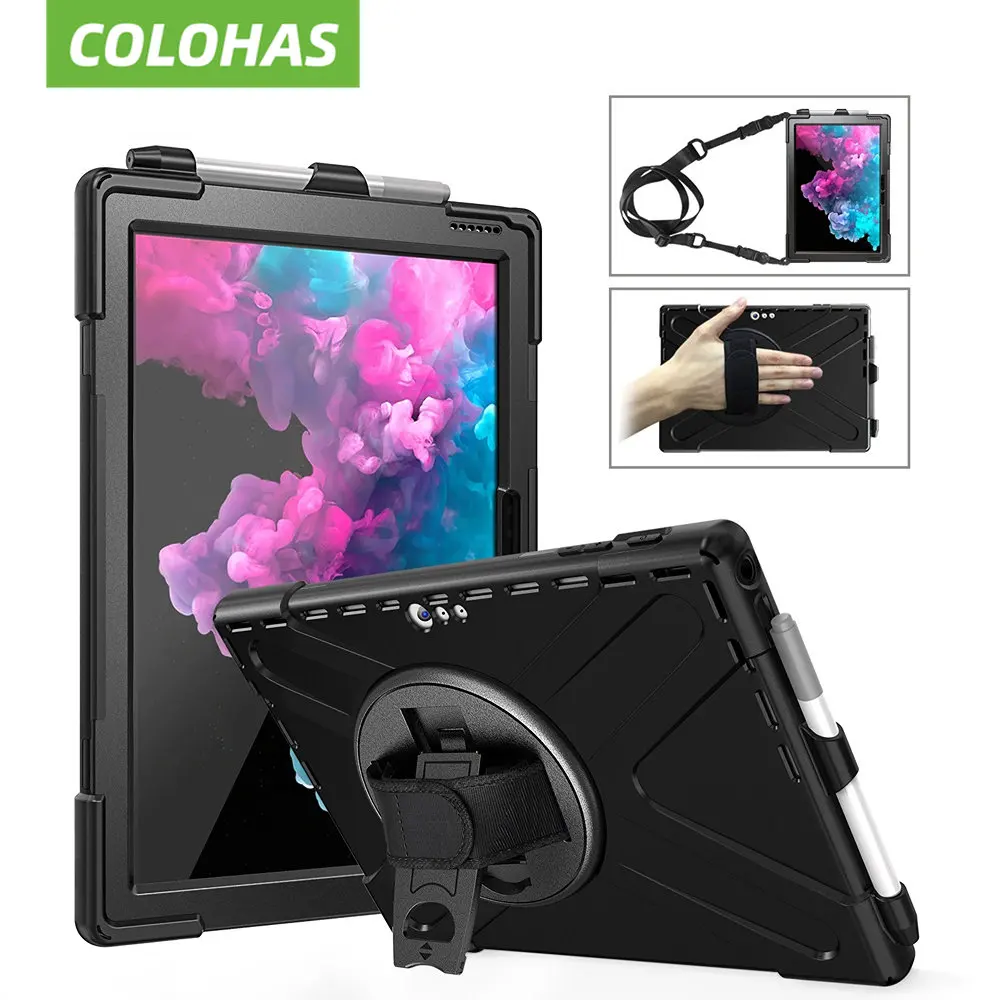 

Чехол для Microsoft Surface GO 1 2 3 Pro 4 5 6 7X2018 защитный чехол с поворотным кронштейном подставка ручной ремешок противоударный чехол