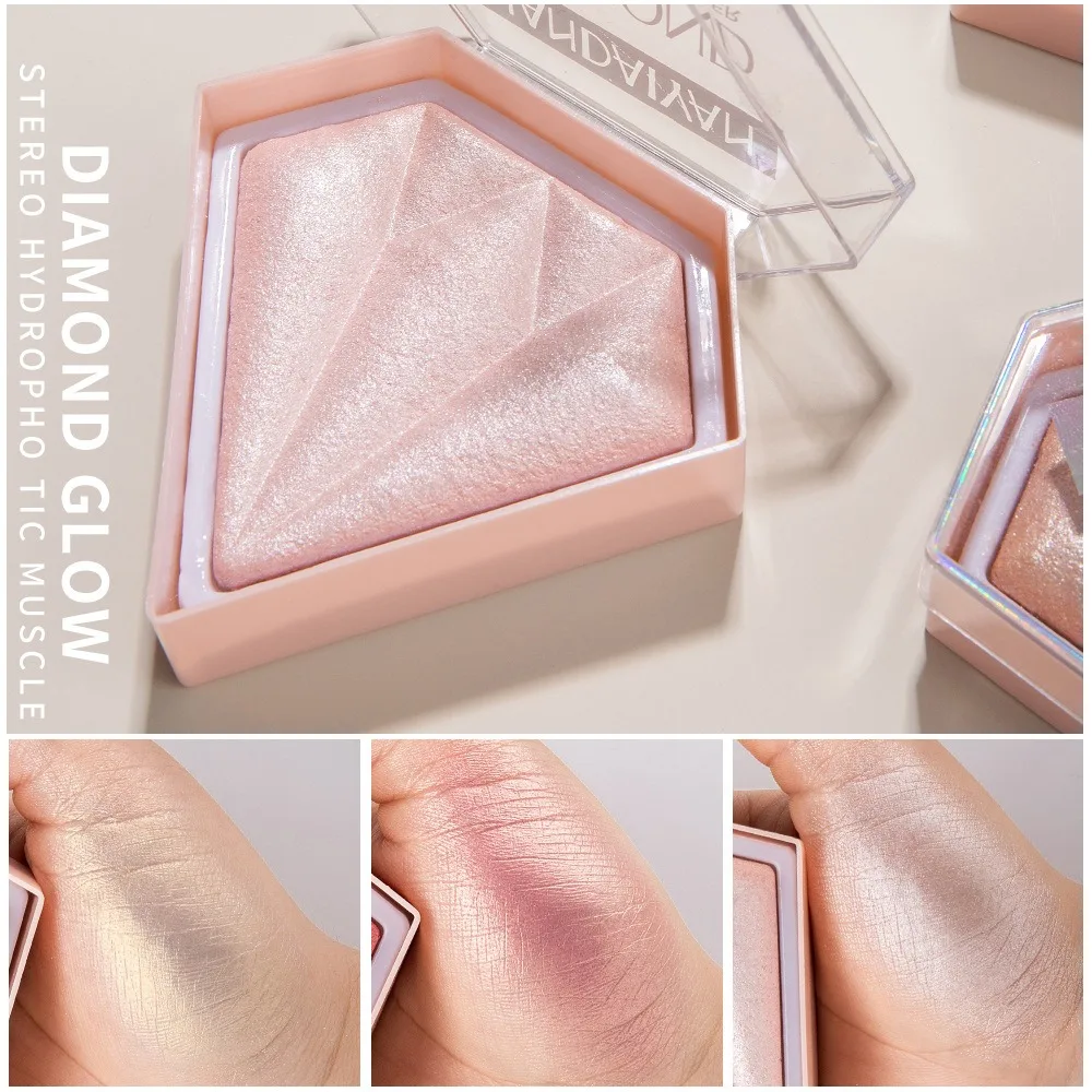 

Diamond Highlighter Powder Glitter Palette Makeup Facial Bronzer Glow Face Contour Shimmer Powder Illuminator Highlight Cosmetic