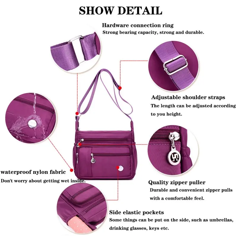 Women Shoulder Bags Multiple Pockets Handbags Bags For Womens Fashion Crossbody Bag Wallets Purses