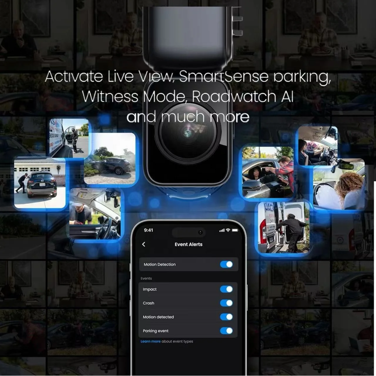 Умный облачный видеорегистратор 4K HD с 4G LTE и GPS умная парковка датчиком зрения