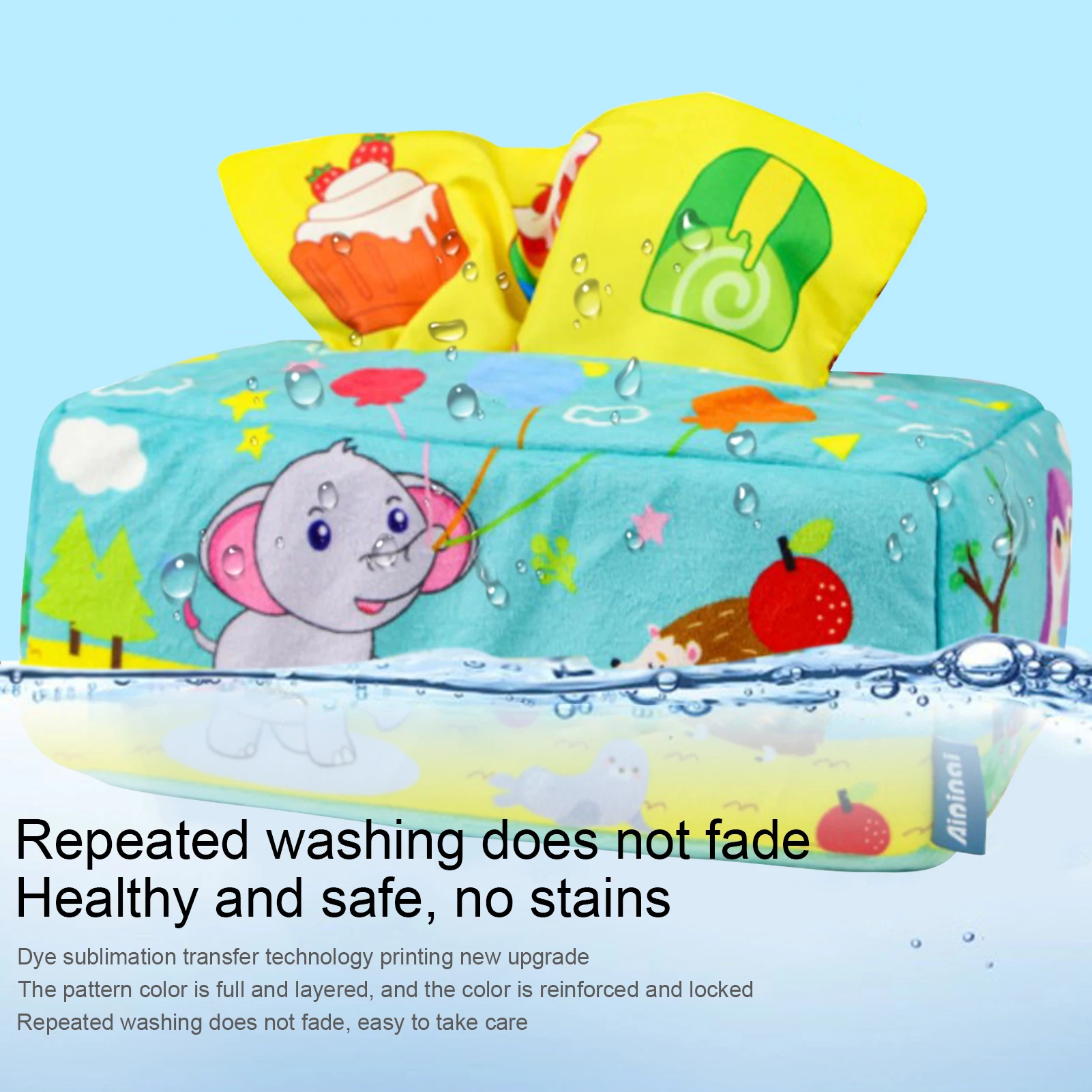 

Baby Tissue Box Toy Crinkle Montessori Toys For Babies Sensory Toys With Colorful Scarves Crinkle Paper Fun Educational Toy Gift