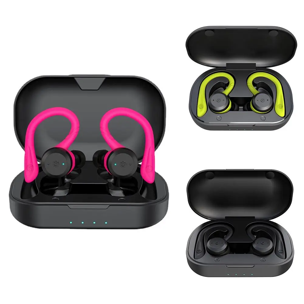 

Bluetooth-compatible Headphones Ear Hook Stereo Noise Cancellation Music Earphones Waterproof Sports Headset