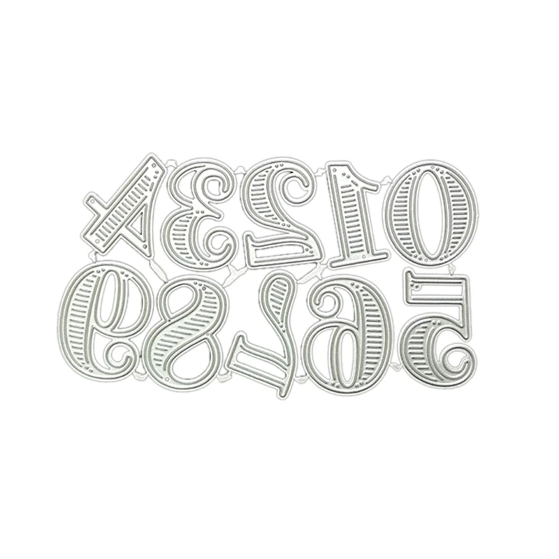 

0-9 Stripe Numbers Metal Cutting Dies Stencil DIY Scrapbook Embossing Template