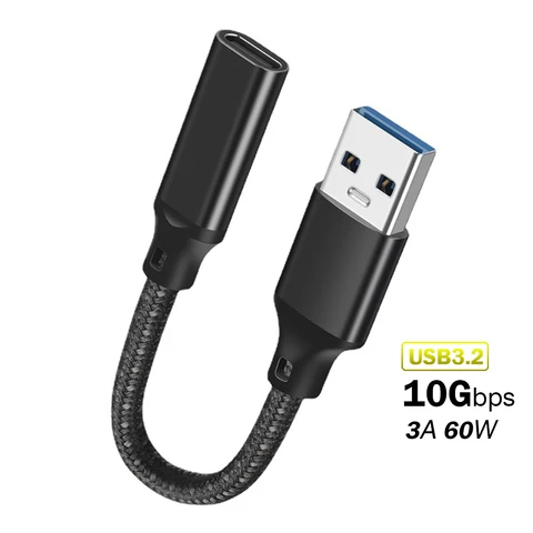 USB кабель-конвертер Type A на Type C 10 Гбит/с