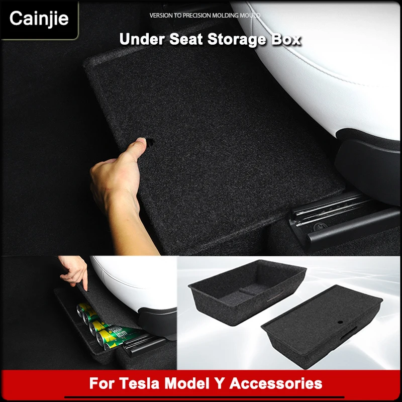 Для Tesla модель Y под сиденьем коробка для хранения аксессуары мой 2021 2022 новый
