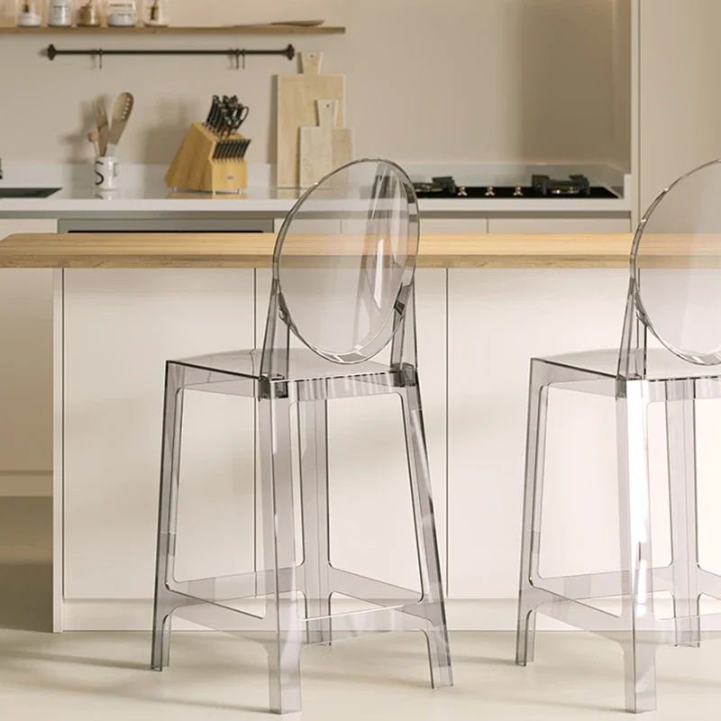 Эргономичный обеденный стул прозрачный декоративный модульный пластиковый