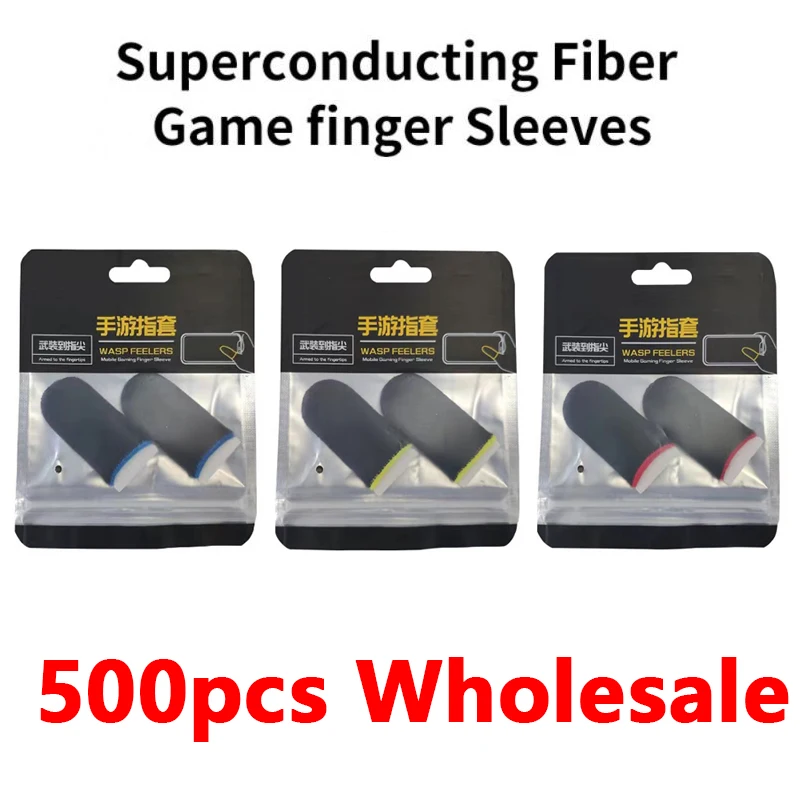 

500pcs Wholesale Fingertips For PUBG Mobile Anti Slip Finger Glove Game Controller Finger Sleeve For Touch Screen Mobile Gaming