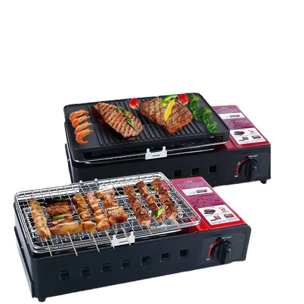 Портативный газовый гриль плита для кемпинга барбекю уличный бытовой шампуры