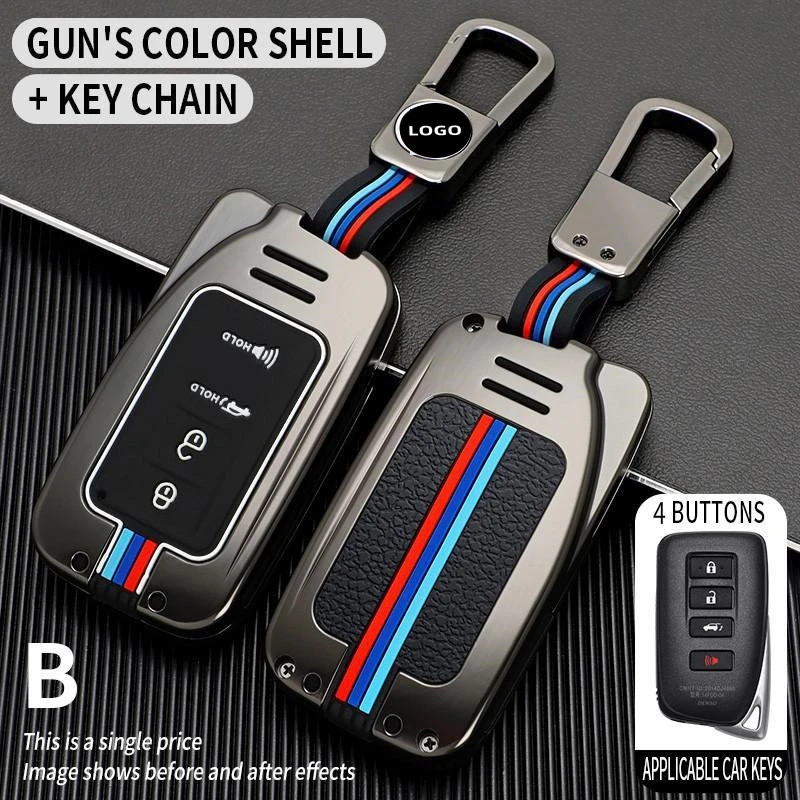 

Zinc Allo Car Remote Key Case Cover Shell For Lexus NX GS RX IS ES GX LX RC 200 250 350 LS 450H 300H Keychain Accessories
