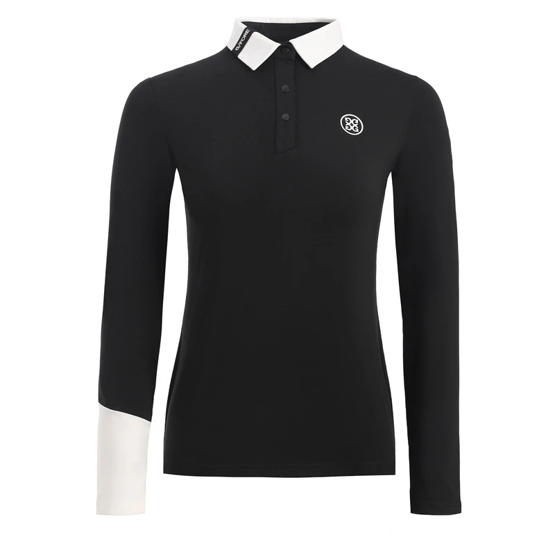 Autumn and winter golf clothing women Korean lapel long-sleeved T-shirt padded polo shirt golf autumn and winter