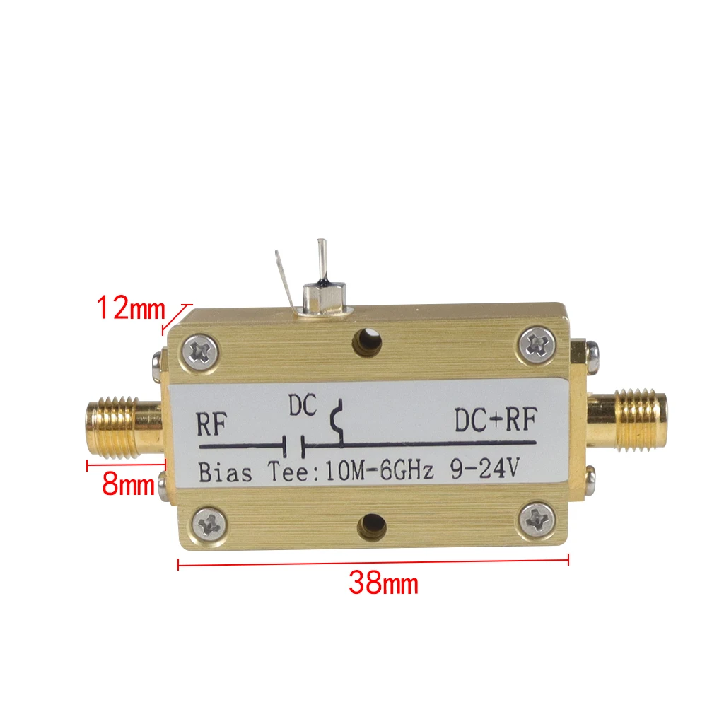 Широкополосный радиочастотный коаксиальный блок постоянного тока 10-6 ГГц 9-24 В -