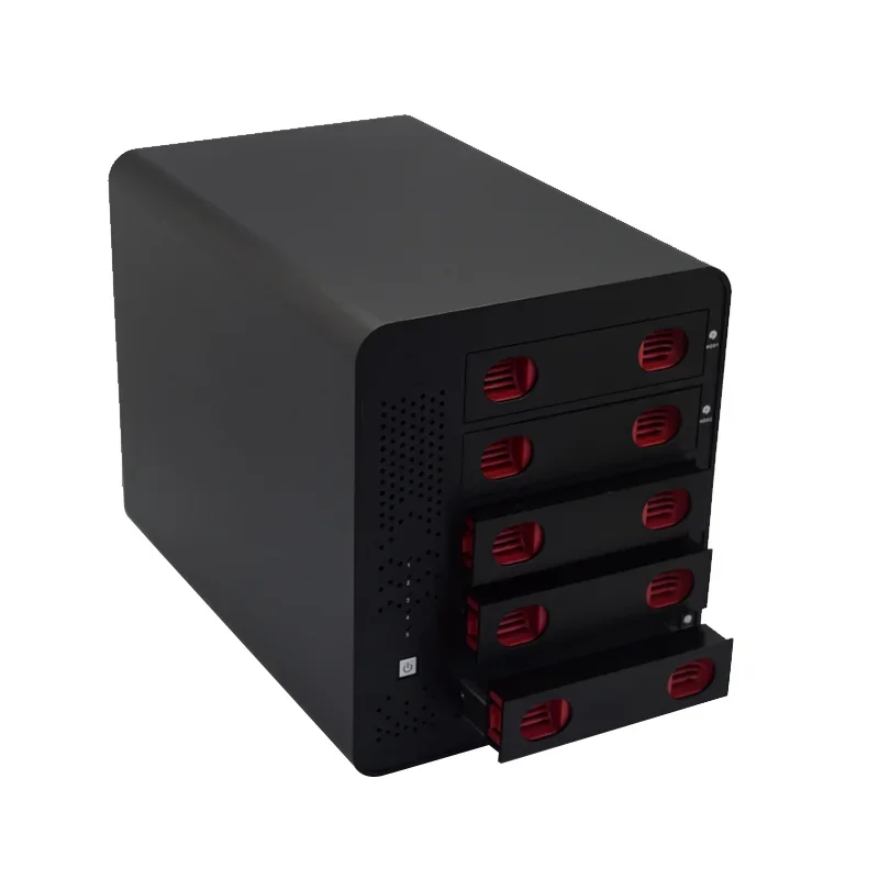 Фото Корпус RGeek 5 Bay Hot Swap из алюминия для мини-ПК ITX, облачного хранилища NAS, сервера для хранения HDD №3