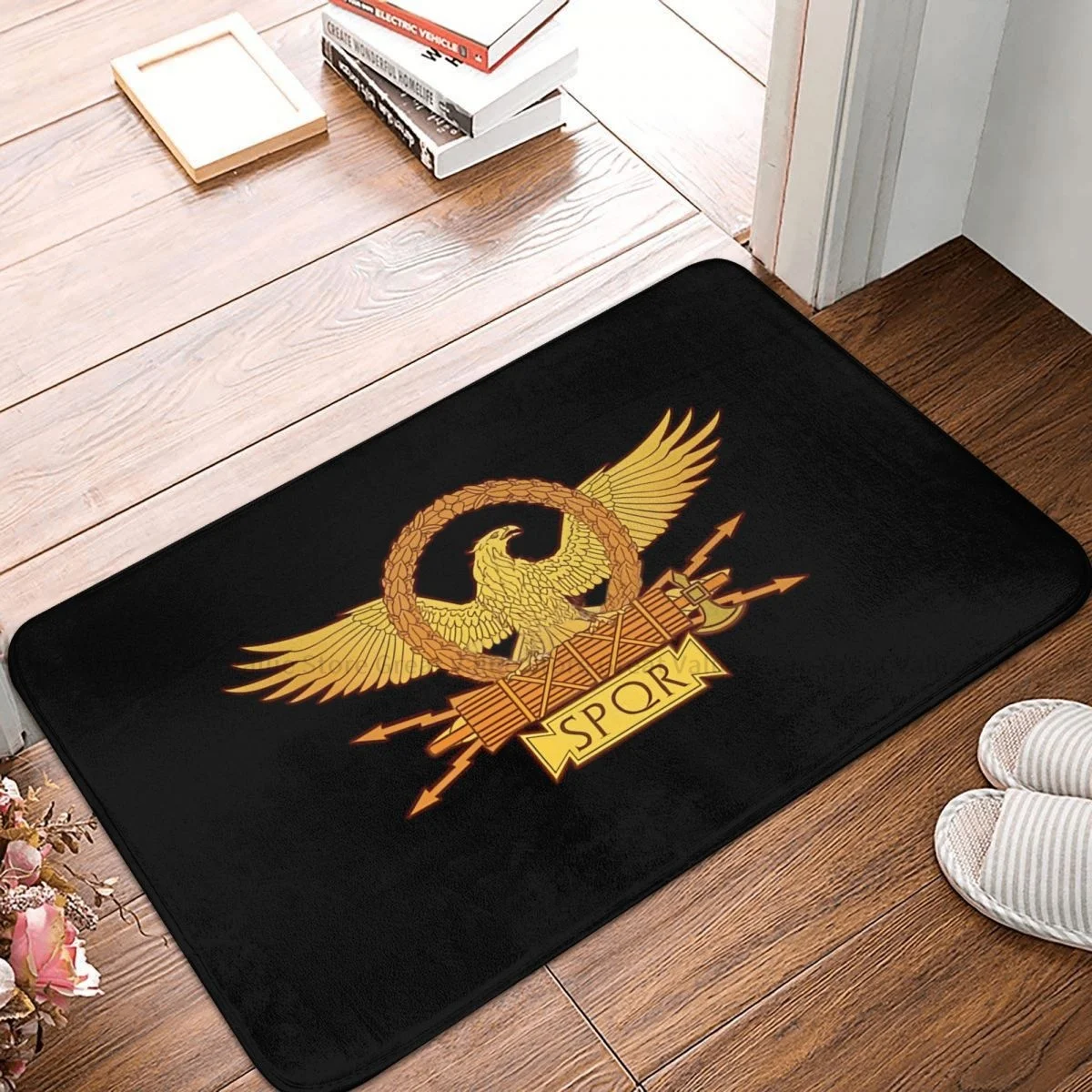 

Ancient Roman SPQR Non-slip Doormat Kitchen Mat Rome Eagle Balcony Carpet Welcome Rug Indoor Decor