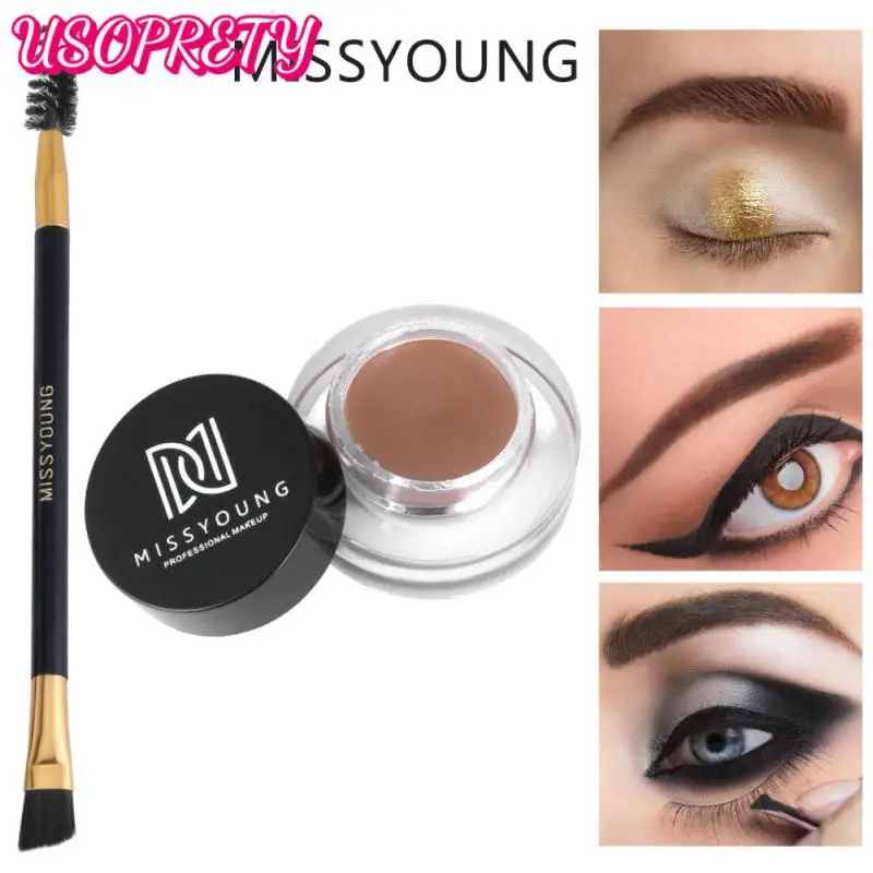 

Eyebrow Cream Eyebrow Brush Set Waterproof Long Lasting Non-marking Eyebrow Cream Cosmetic 3 Color