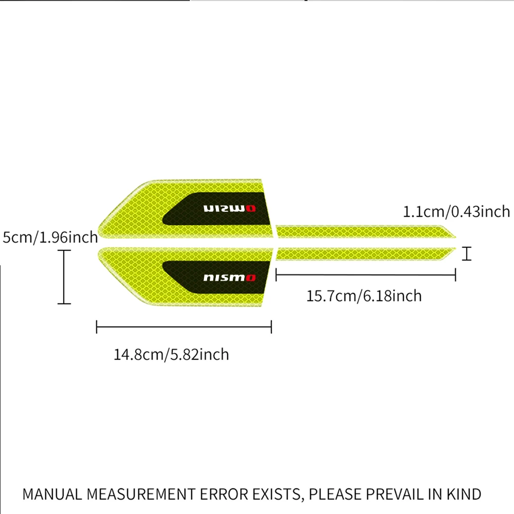 2 шт. автомобильная наклейка из углеродного волокна светоотражающая полоса для