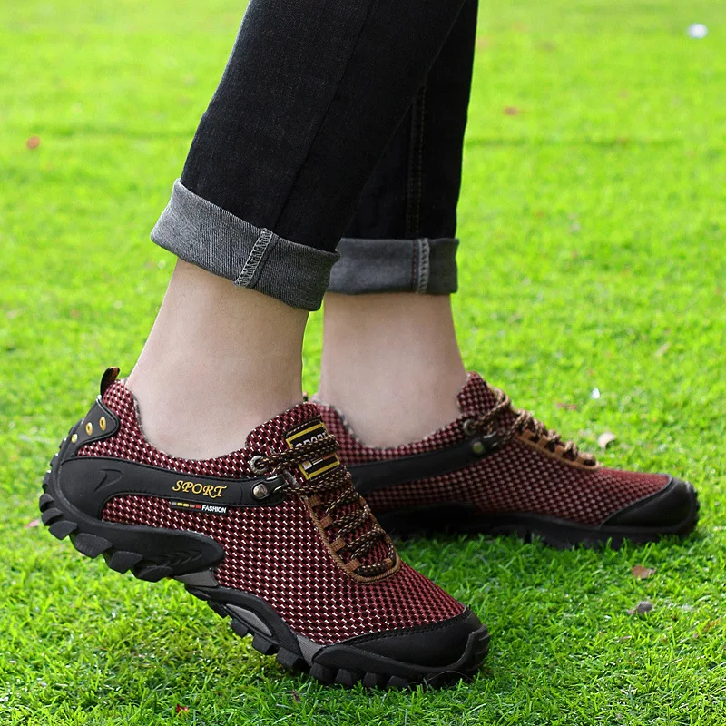 High Quality Men's Sneakers Hiking Shoes Women Waterproof Mountain Hiking Shoes Wearable Climbing Hunting Trail Trekking Boots