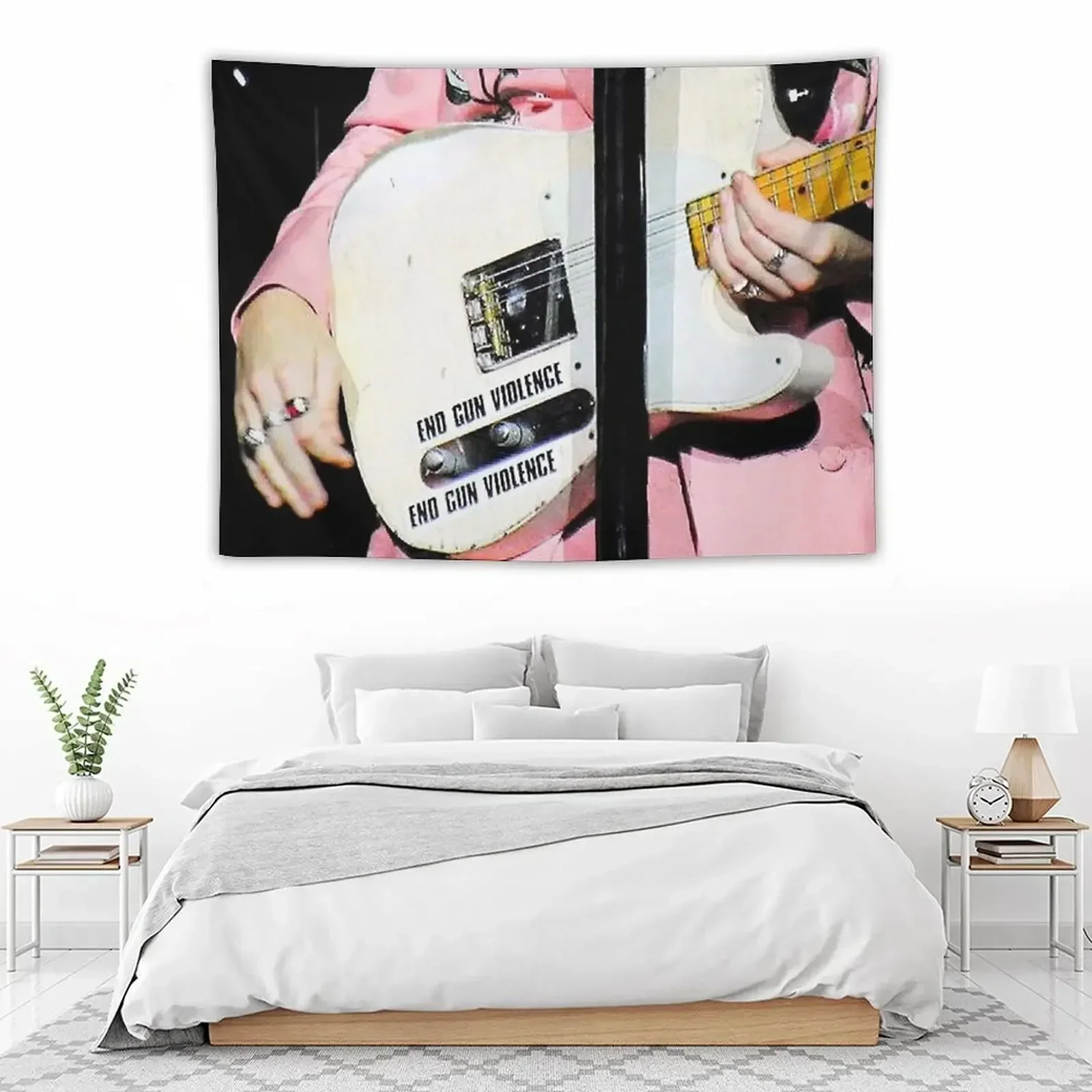 Gambar Guitar Tuo유 Lares Гобелен Украшения для спальни Японский декор комнаты Корейский