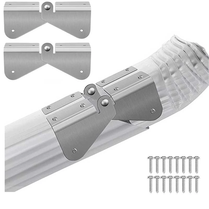 

2PCS Gutter Extension Hinge Also Includes Screws Easy DIY Installation On Any Size Rectangle Or Square Downspout Durable