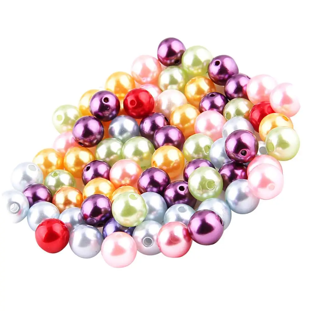 

100pcs Color Random Glass Pearl Beads Jewelry Crafting Bracelet Necklace Dress Decoration DIY Beads