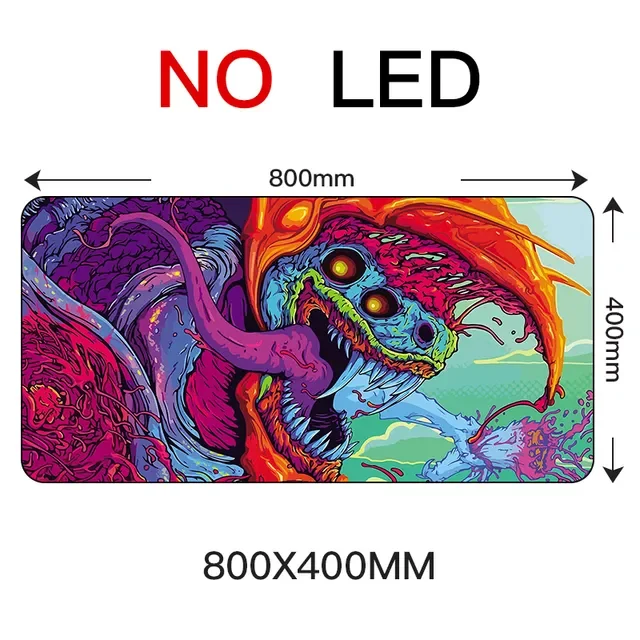 Gaming Mouse Pad RGB Backlight Mat 900x400 Gamer XXL Computer Mousepad CS GO Hyper Beast Non-Slip Rubber Desk Mat For PC