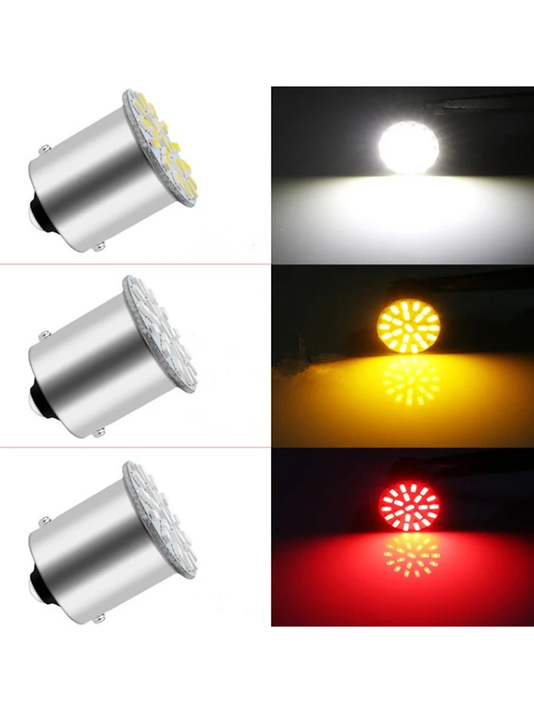 

2Pcs 1156 Ba15s 1157 Bay15d 22SMD Car LED Turn Signal Light Bulb Auto Tail Brake Parking Reverse Super Bright Motorcycle Lamp