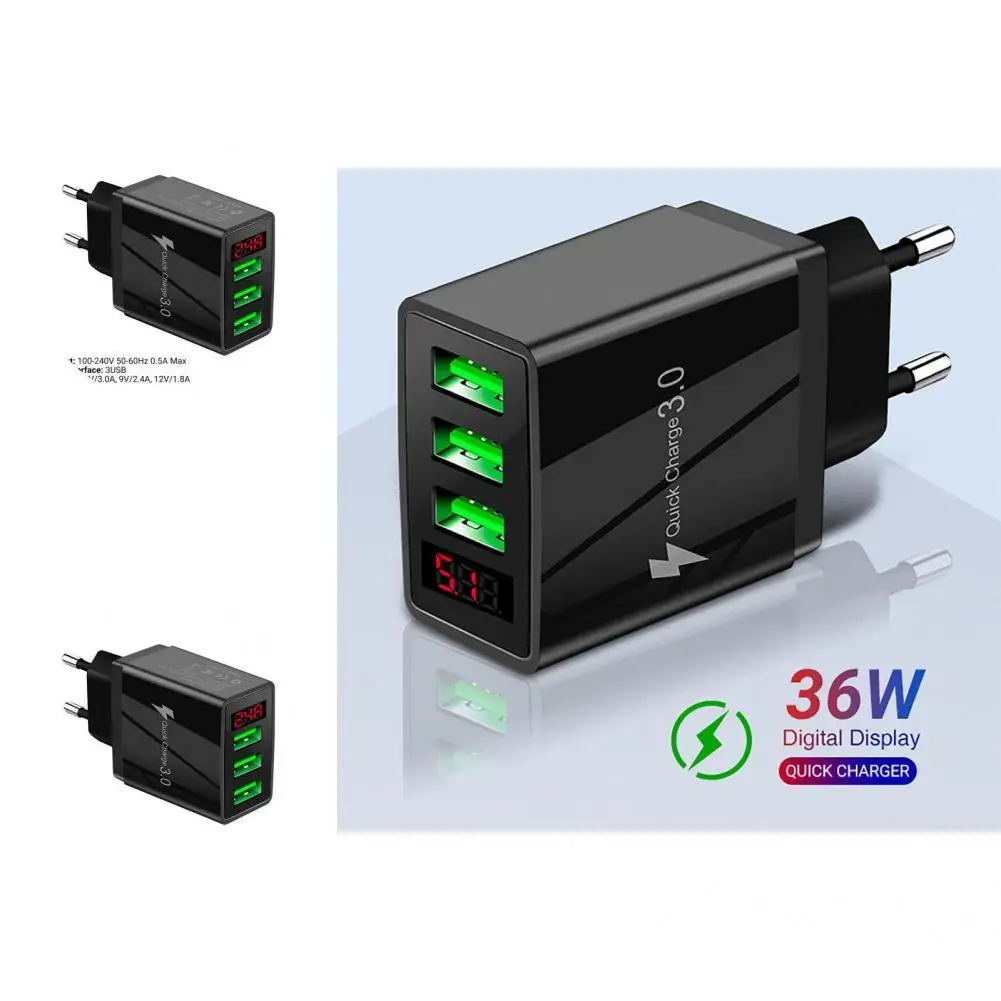 

Mini Charger Practical Universal Quick Charging 3 USB Mobile Phone Charger for Cell Phone USB Charger Charging Charger