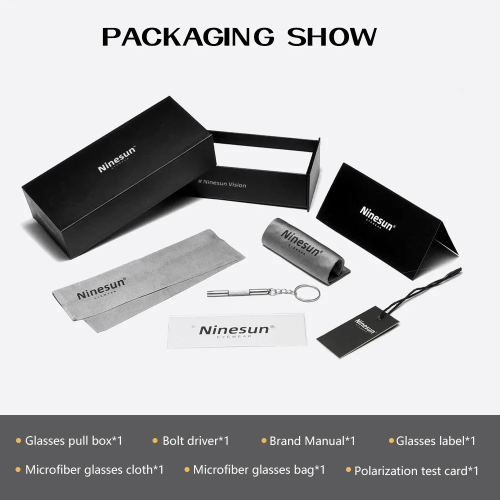 Солнцезащитные очки Ninesun мужские зеркальные ночное видение брендовые