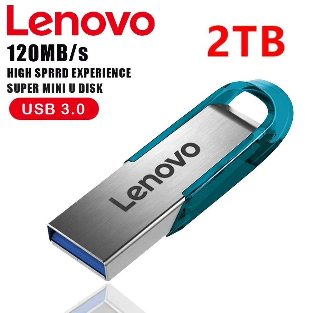 Фото Флешки Lenovo 2 ТБ USB 3.0 Мини Высокоскоростной металлический флэш-накопитель 1 ТБ Водонепроницаемый устойчивый к царапинам прочный USB-накопитель №1