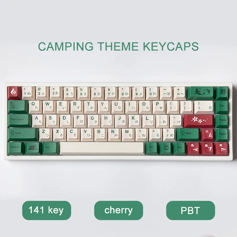 141 Keys GMK for Camping Theme Keycap PBT Dye Sublimation Mechanical Keyboard Key Cap Cherry Profile For Cross MX Switch Caps