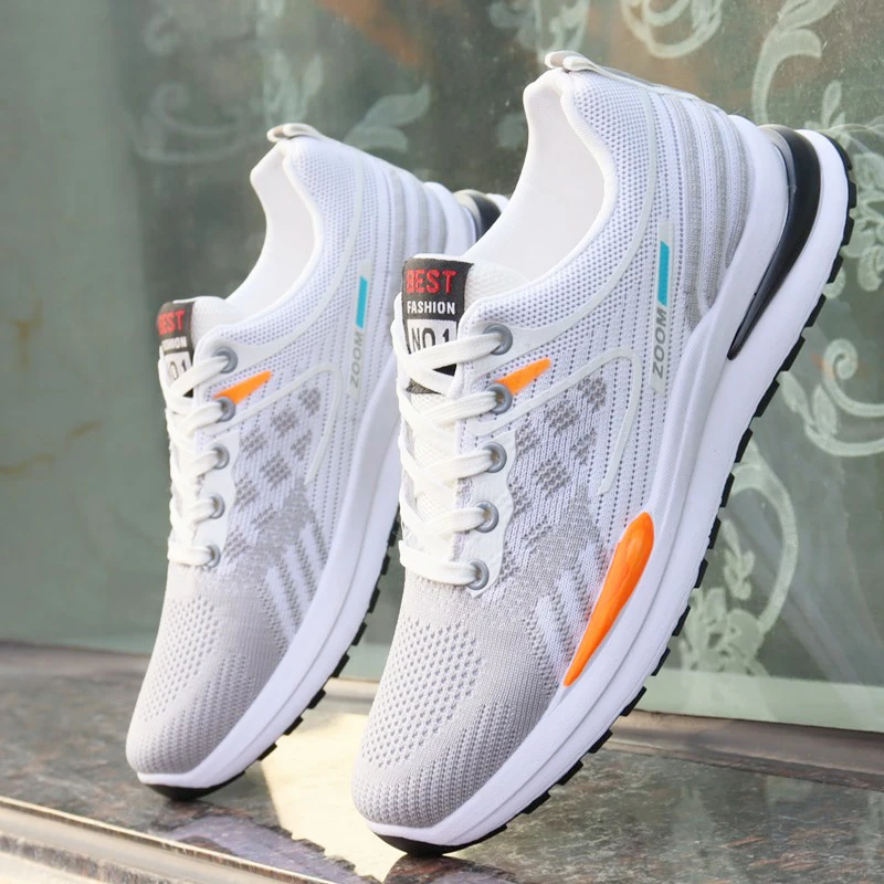 Sneaker Men's Walking Shoes Knitted Light Sports Shoes Breathable Outdoor Fashion Comfortable Casual Gym Shoes